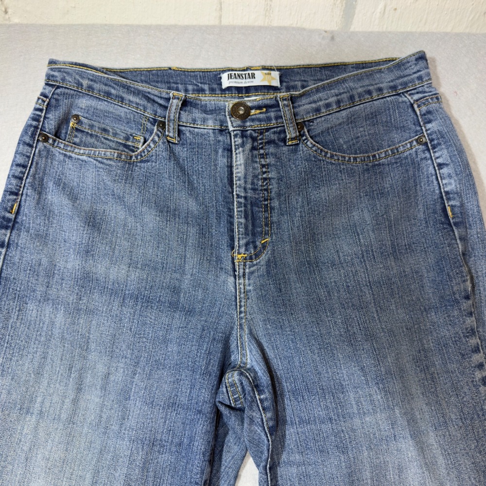 Jeanstar Premium Denim Womens Size 10 Medium Wash Bootcut Stretch Jeans Blue
